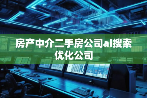 房產(chǎn)中介二手房公司ai搜索優(yōu)化公司